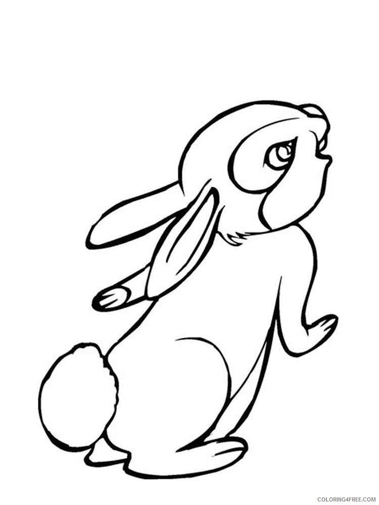 Rabbit Coloring Pages Animal Printable Sheets animals rabbits 10 2021 4140 Coloring4free