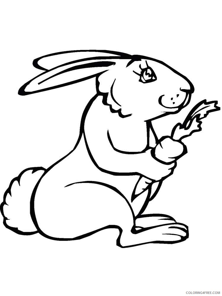 Rabbit Coloring Pages Animal Printable Sheets animals rabbits 17 2021 4144 Coloring4free