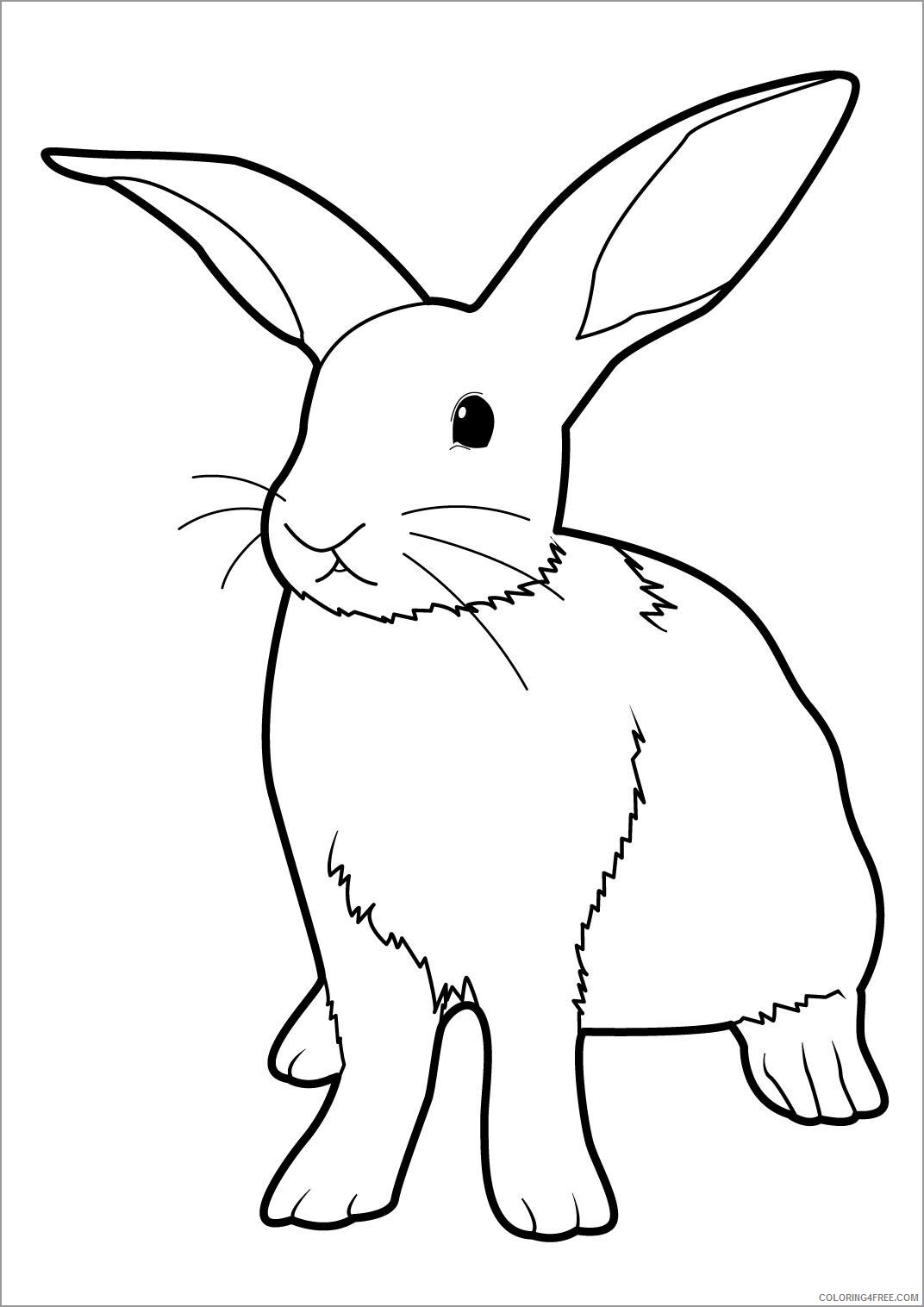 Rabbit Coloring Pages Animal Printable Sheets easter bunny rabbit 2021 4154 Coloring4free