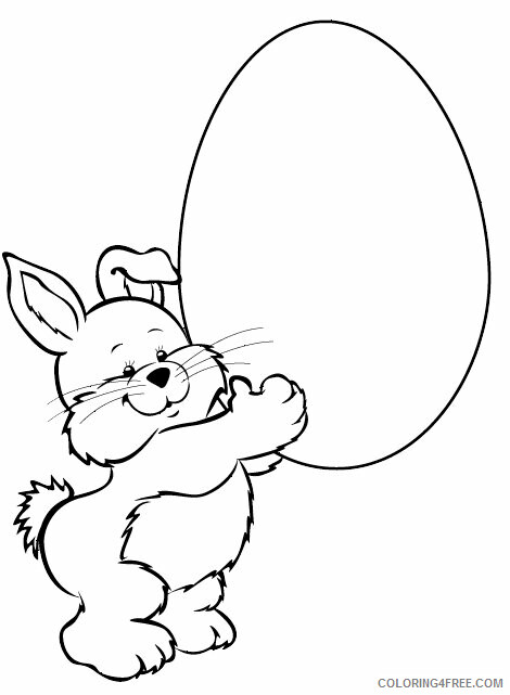 Rabbit Coloring Pages Animal Printable Sheets easter rabbit with egg 2021 4161 Coloring4free