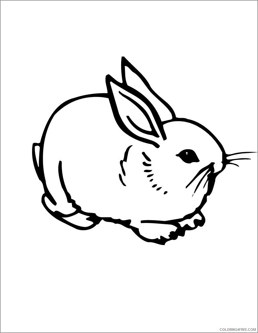 Rabbit Coloring Pages Animal Printable Sheets easy rabbit 2021 4162 Coloring4free
