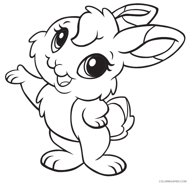 Rabbit Coloring Pages Animal Printable Sheets rabbit 2 2021 4175 Coloring4free