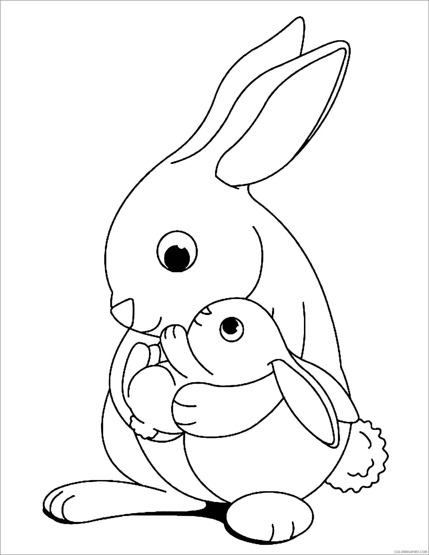 Rabbit Coloring Pages Animal Printable Sheets rabbit to print 2021 4183 Coloring4free
