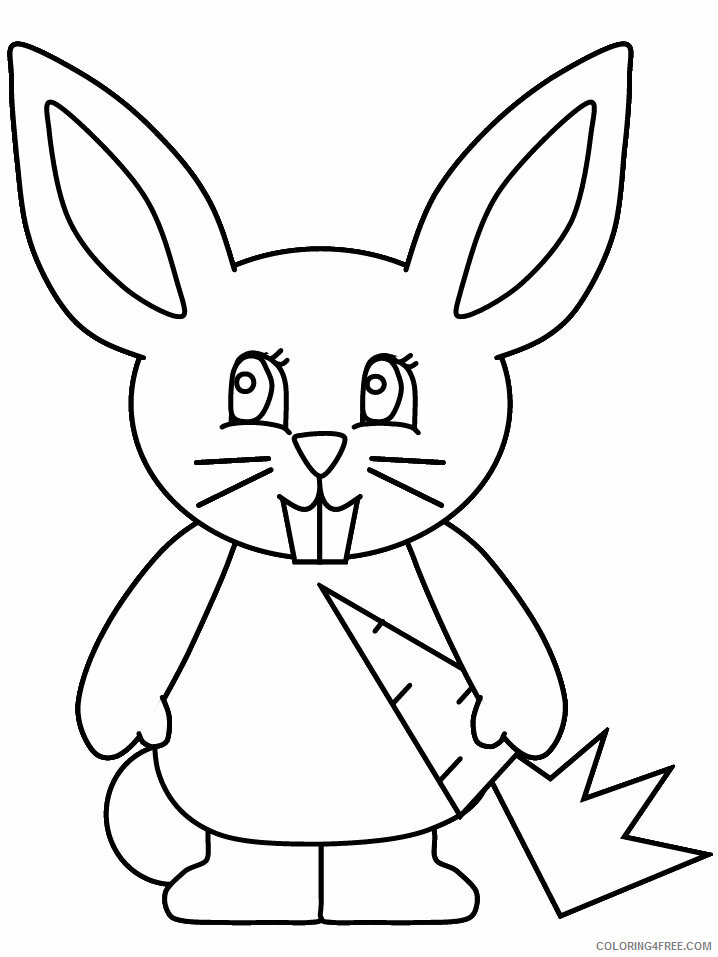 Rabbit Coloring Pages Animal Printable Sheets rabbit6 2021 4177 Coloring4free
