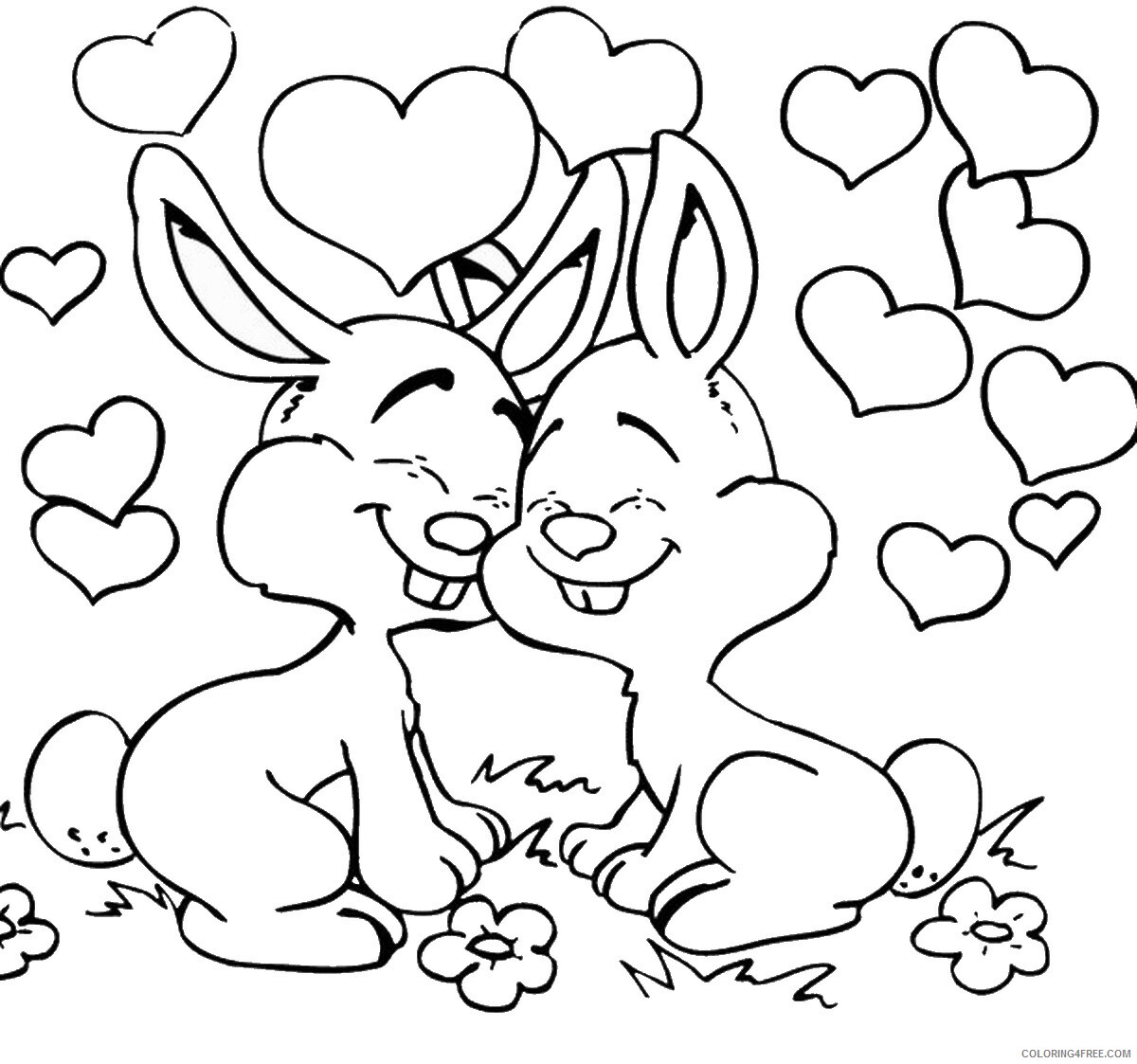Rabbit Coloring Pages Animal Printable Sheets rabbit_cl2 2021 4170 Coloring4free