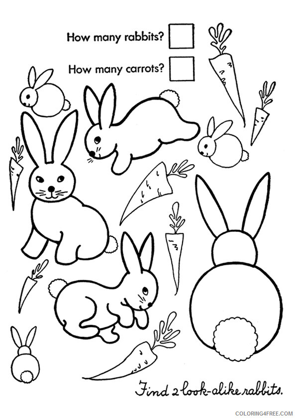 Rabbit Coloring Sheets Animal Coloring Pages Printable 2021 3582 Coloring4free