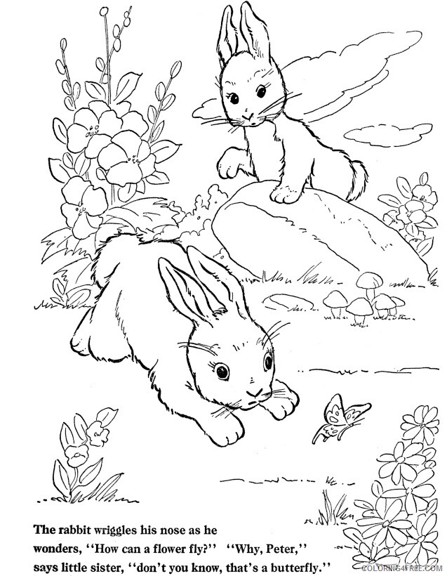 Rabbit Coloring Sheets Animal Coloring Pages Printable 2021 3599 Coloring4free