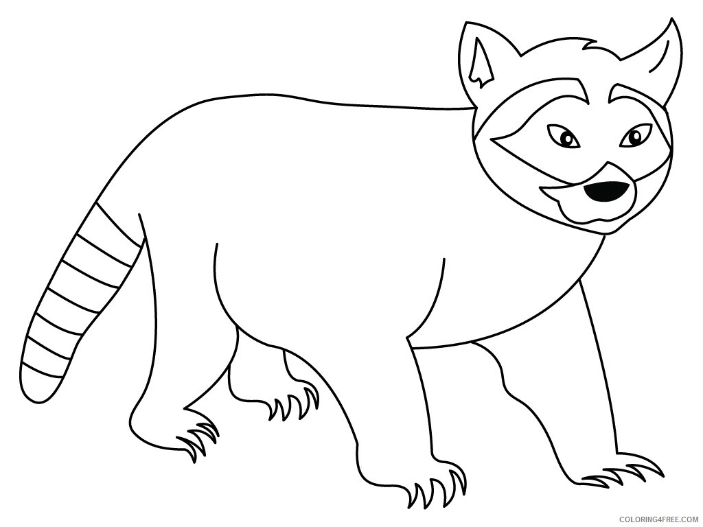 Raccoon Coloring Pages Animal Printable Sheets Raccoon 2021 4214 Coloring4free