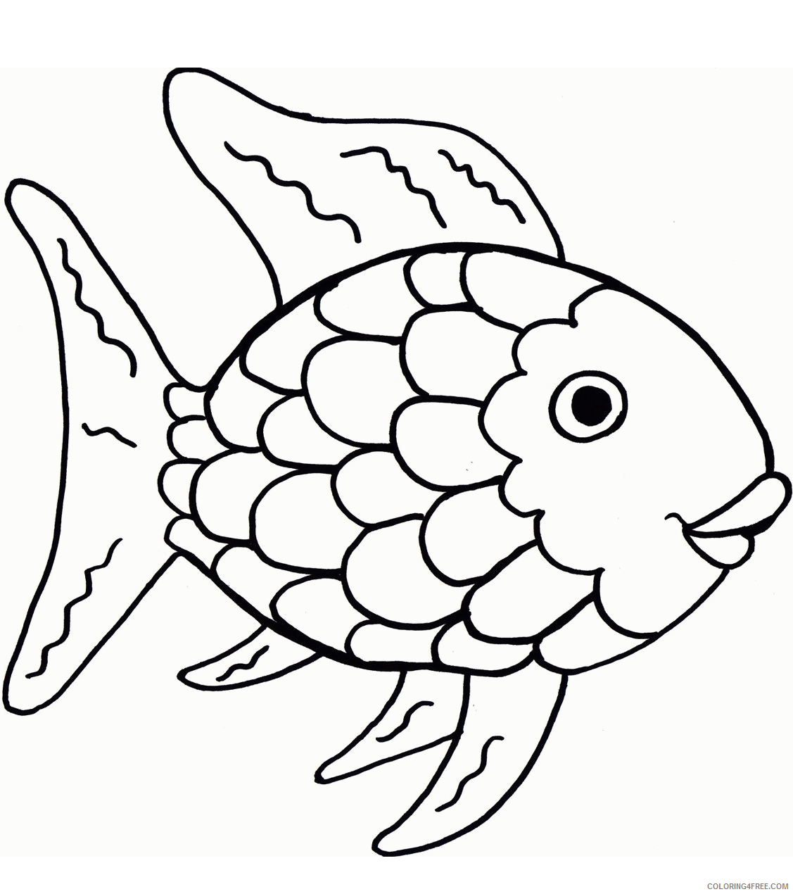 Rainbow Fish Coloring Pages Animal Printable Sheets the_rainbow_fish 2021 4230 Coloring4free