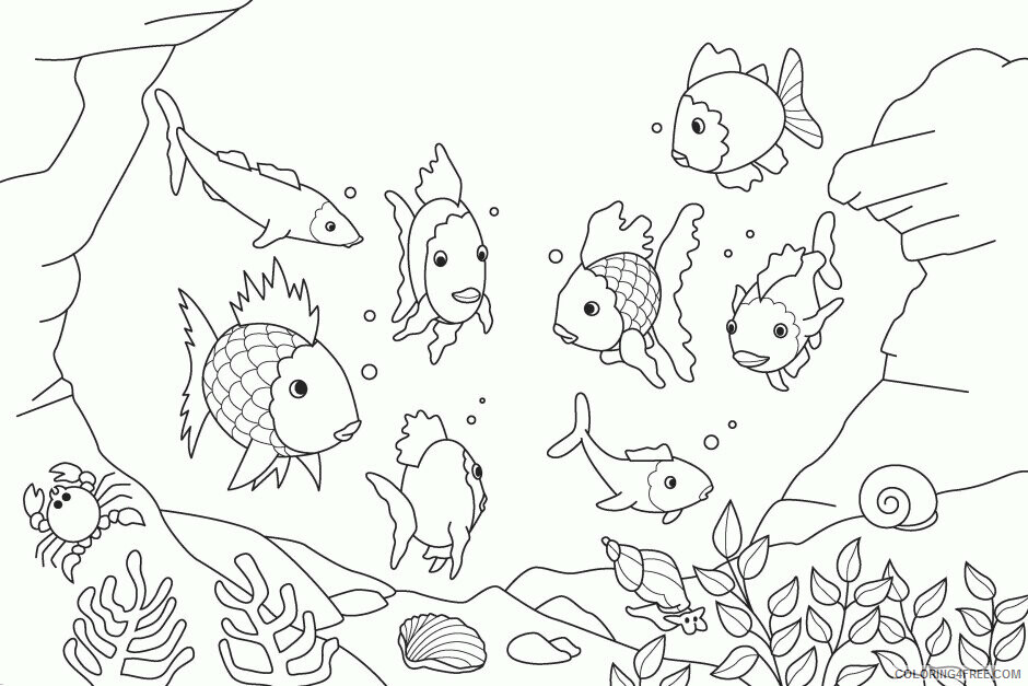 Rainbow Fish Coloring Sheets Animal Coloring Pages Printable 2021 3682 Coloring4free