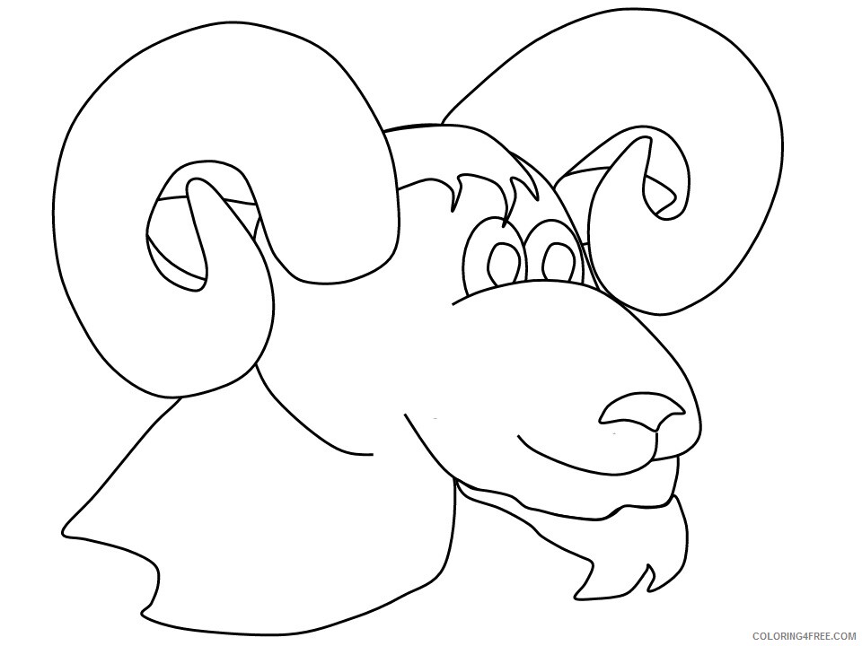 Ram Coloring Pages Animal Printable Sheets ram 2021 4231 Coloring4free