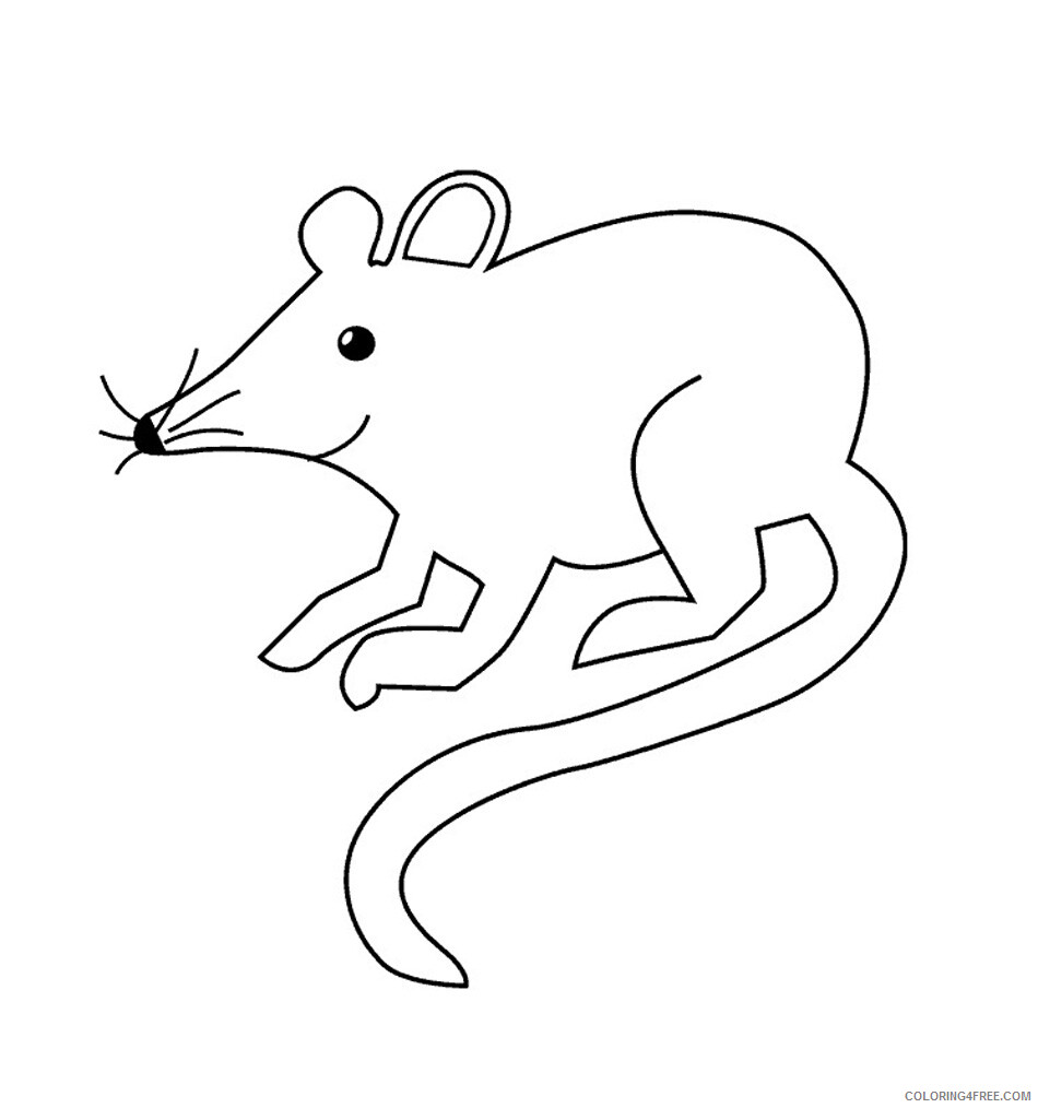Rat Coloring Pages Animal Printable Sheets Cartoon Rat 2021 4242 Coloring4free