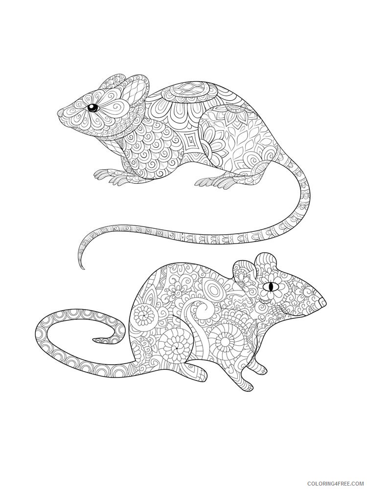 Rat Coloring Pages Animal Printable Sheets rat 13 2021 4250 Coloring4free