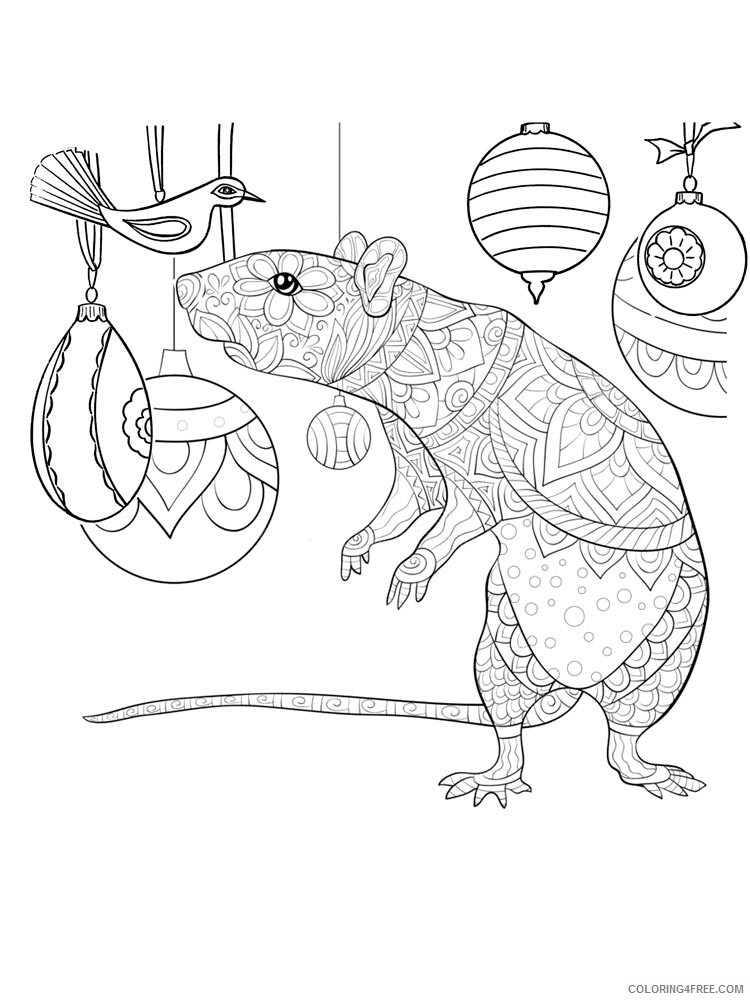 Rat Coloring Pages Animal Printable Sheets rat 16 2021 4252 Coloring4free