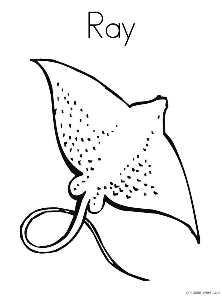 Ray Coloring Pages Animal Printable Sheets Ray 7 2021 4269 Coloring4free