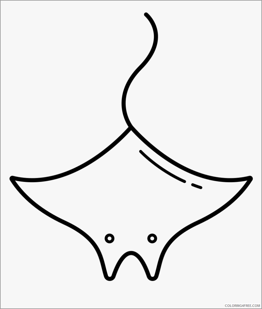 Ray Coloring Pages Animal Printable Sheets manta ray 1 2021 4265 Coloring4free
