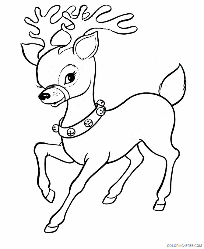Reindeer Coloring Pages Animal Printable Sheets Baby Reindeer 2021 4273 Coloring4free