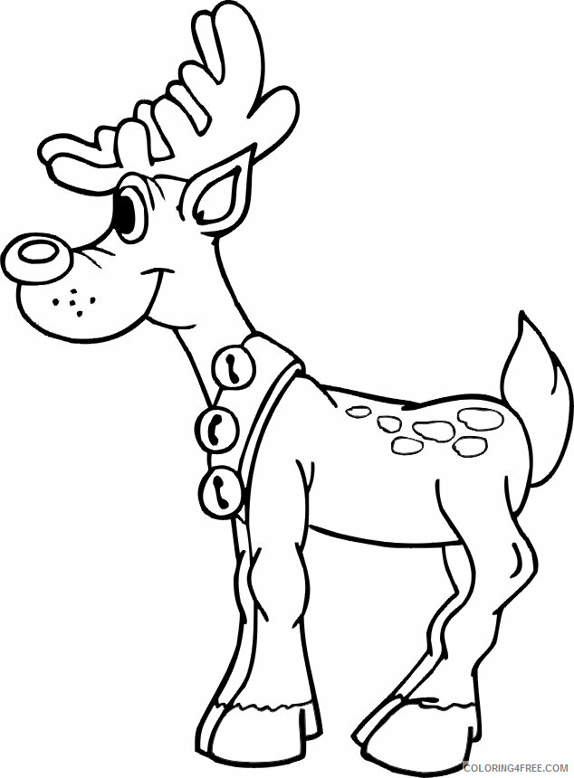 Reindeer Coloring Pages Animal Printable Sheets Cartoon Reindeer 2021 4275 Coloring4free