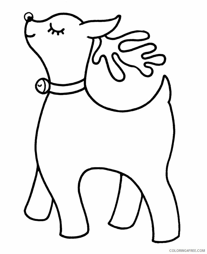 Reindeer Coloring Pages Animal Printable Sheets Easy Reindeer 2021 4279 Coloring4free