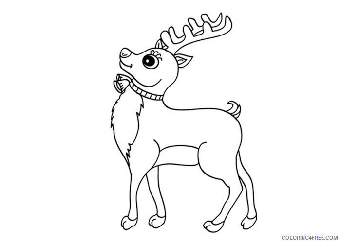 Reindeer Coloring Pages Animal Printable Sheets Reindeer for kids 2021 4286 Coloring4free