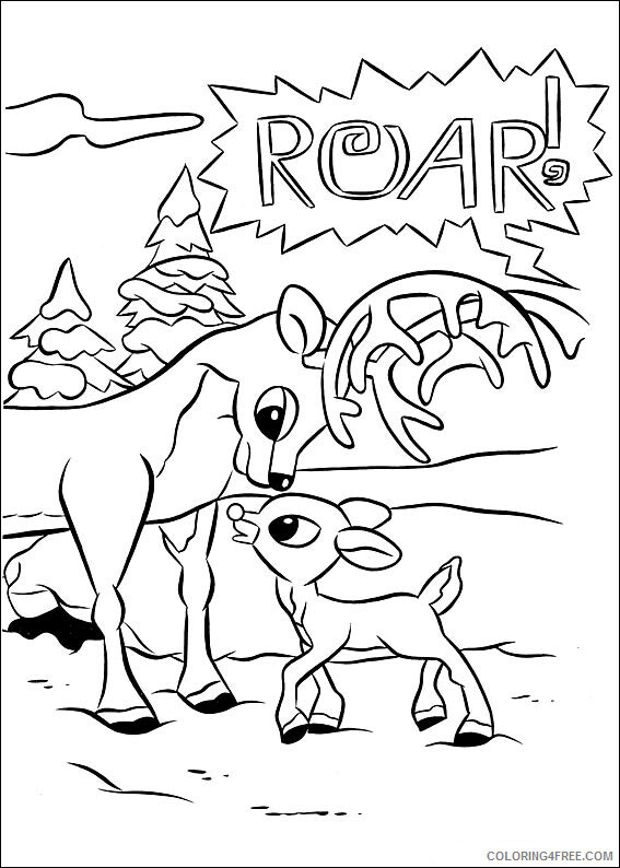 Reindeer Coloring Sheets Animal Coloring Pages Printable 2021 3728 Coloring4free