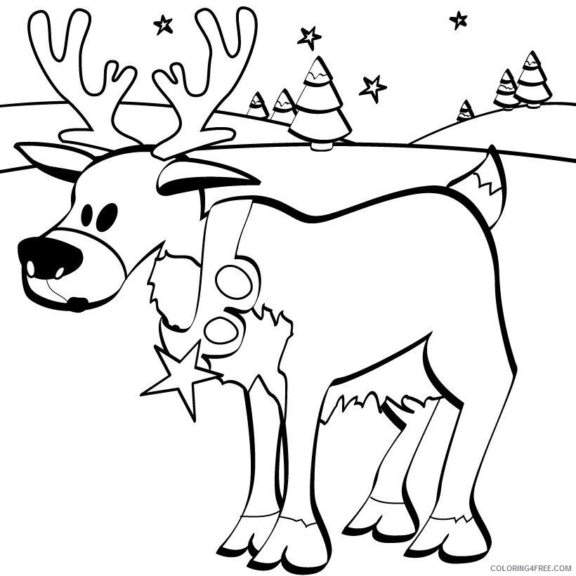 Reindeer Coloring Sheets Animal Coloring Pages Printable 2021 3746 Coloring4free