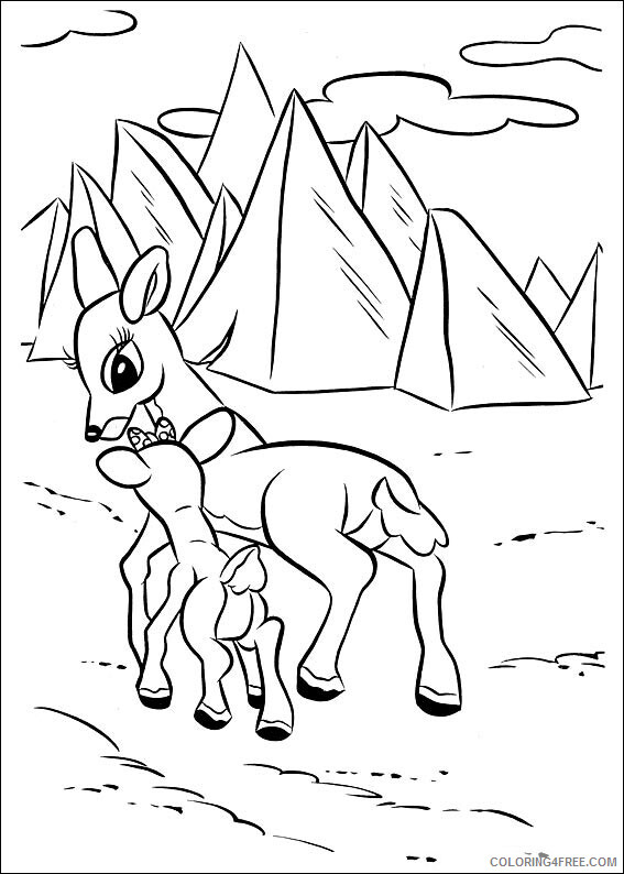 Reindeer Coloring Sheets Animal Coloring Pages Printable 2021 3748 Coloring4free