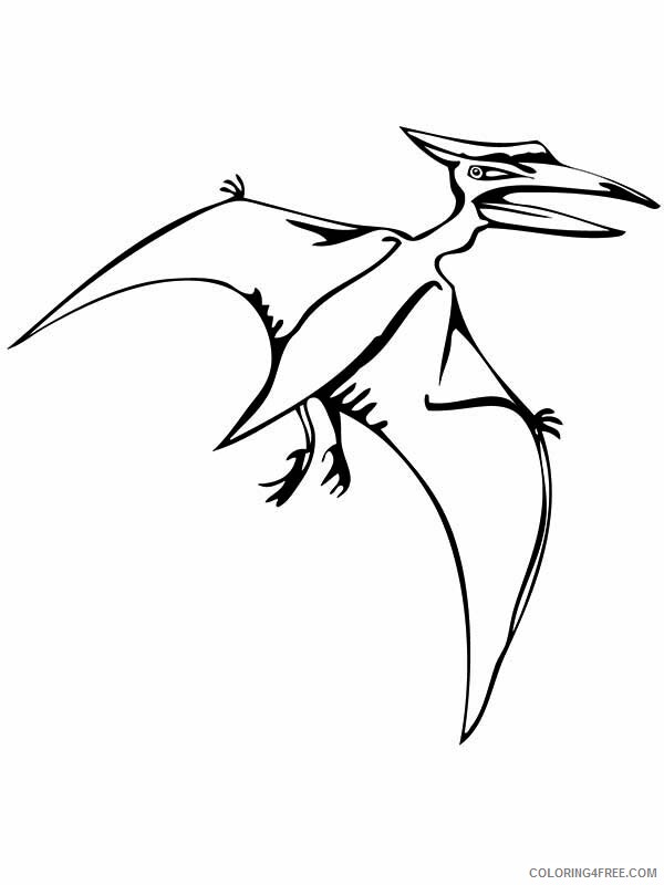Reptile Coloring Pages Animal Printable Sheets Pteranodon Flying Reptile 2021 Coloring4free