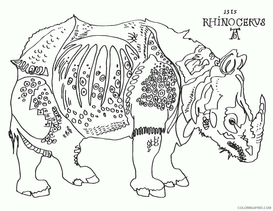 Rhino Coloring Sheets Animal Coloring Pages Printable 2021 3802 Coloring4free