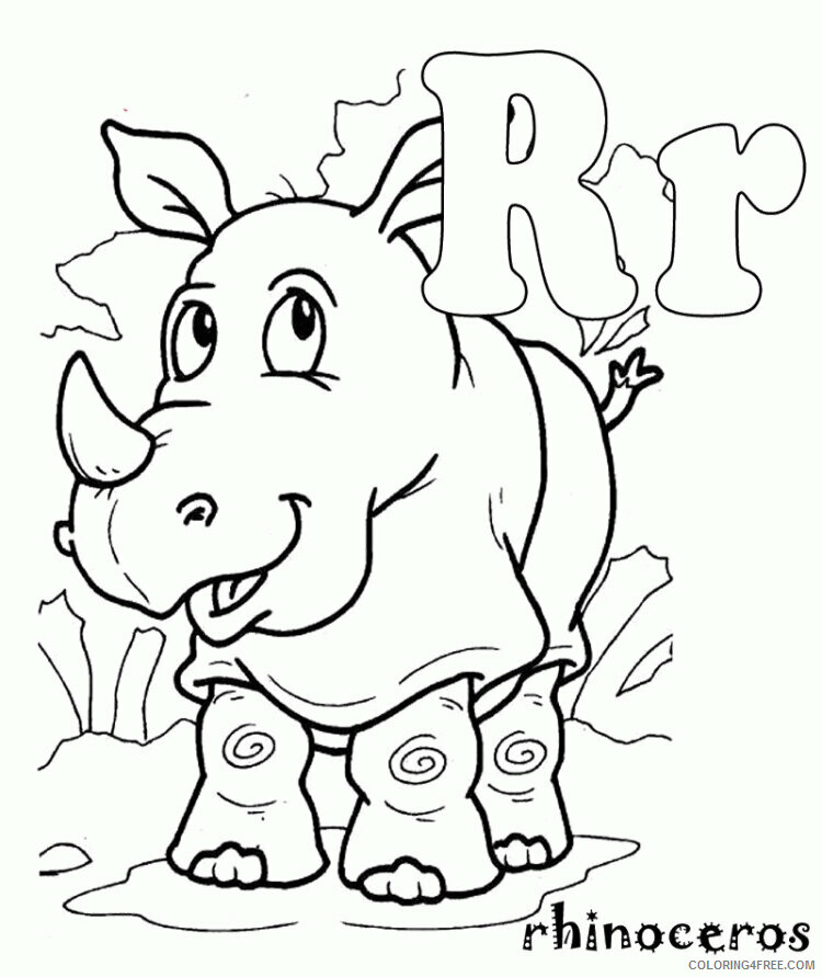 Rhino Coloring Sheets Animal Coloring Pages Printable 2021 3803 Coloring4free
