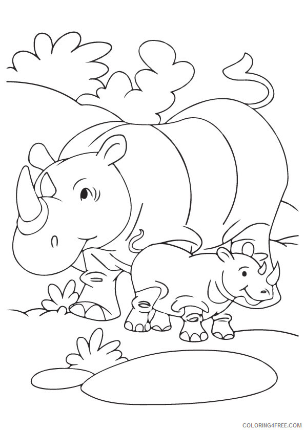 Rhino Coloring Sheets Animal Coloring Pages Printable 2021 3810 Coloring4free
