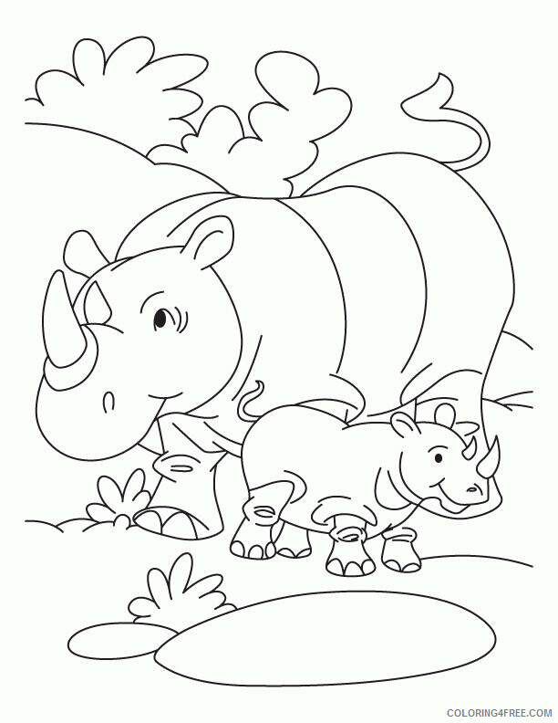 Rhino Coloring Sheets Animal Coloring Pages Printable 2021 3812 Coloring4free