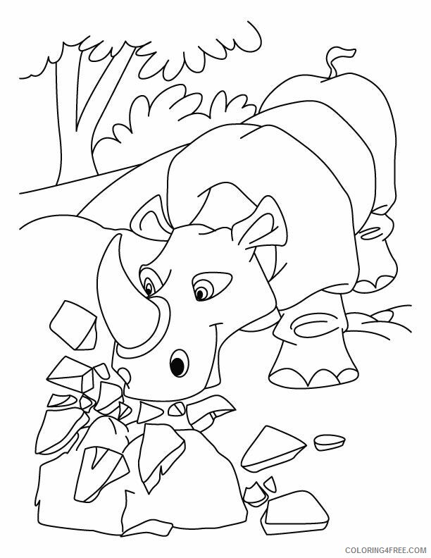 Rhino Coloring Sheets Animal Coloring Pages Printable 2021 3813 Coloring4free