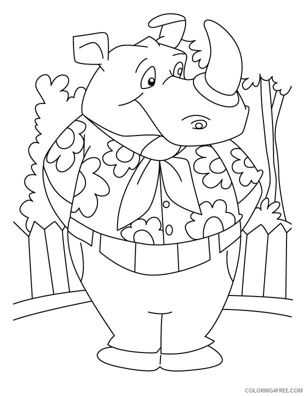 Rhino Coloring Sheets Animal Coloring Pages Printable 2021 3814 Coloring4free