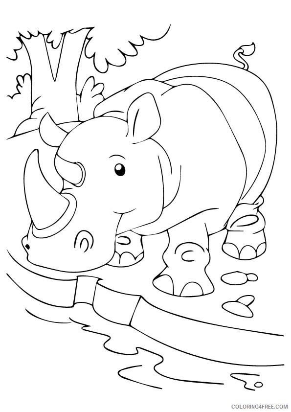 Rhino Coloring Sheets Animal Coloring Pages Printable 2021 3820 Coloring4free