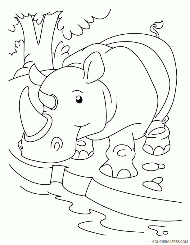 Rhino Coloring Sheets Animal Coloring Pages Printable 2021 3822 Coloring4free