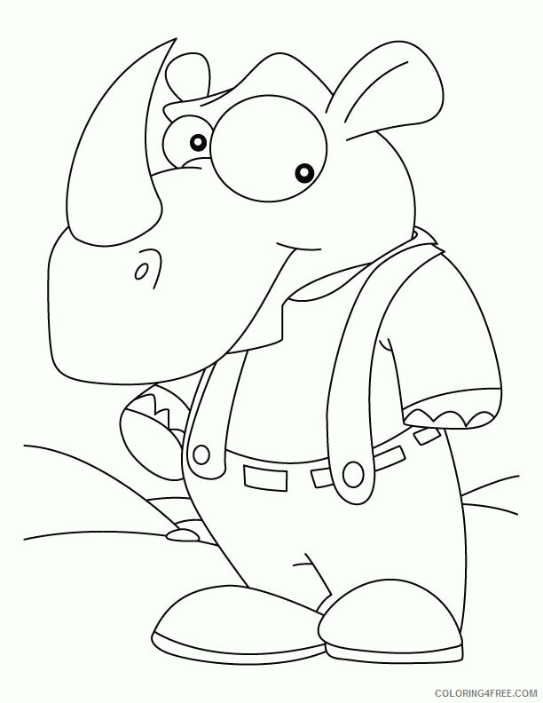 Rhino Coloring Sheets Animal Coloring Pages Printable 2021 3826 Coloring4free