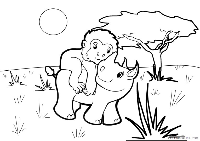 Rhino Coloring Sheets Animal Coloring Pages Printable 2021 3827 Coloring4free