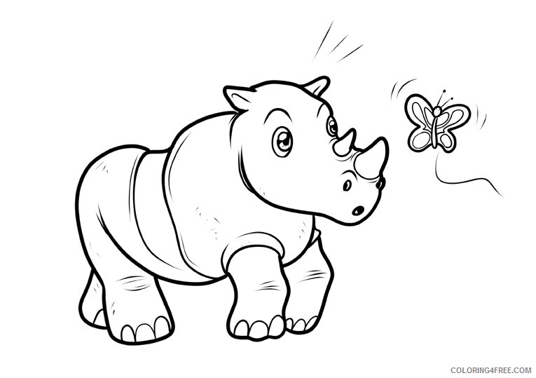 Rhino Coloring Sheets Animal Coloring Pages Printable 2021 3831 Coloring4free