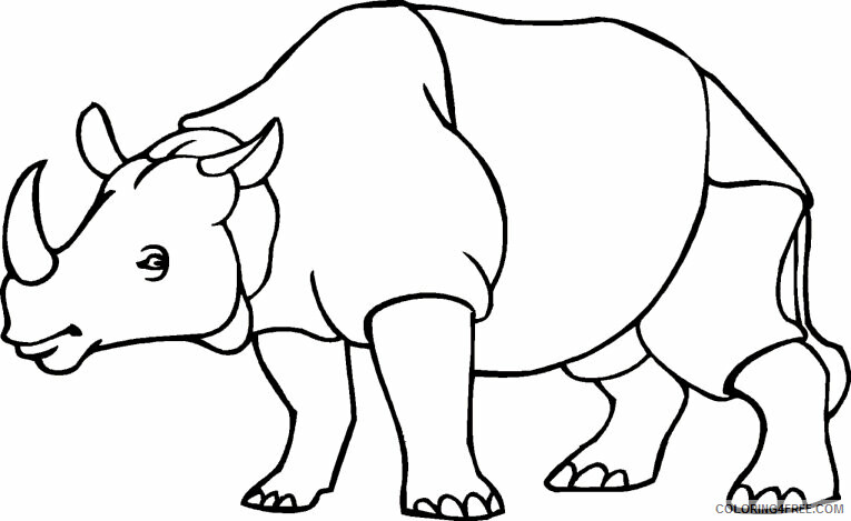 Rhino Coloring Sheets Animal Coloring Pages Printable 2021 3833 Coloring4free