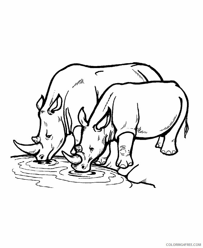 Rhino Coloring Sheets Animal Coloring Pages Printable 2021 3834 Coloring4free
