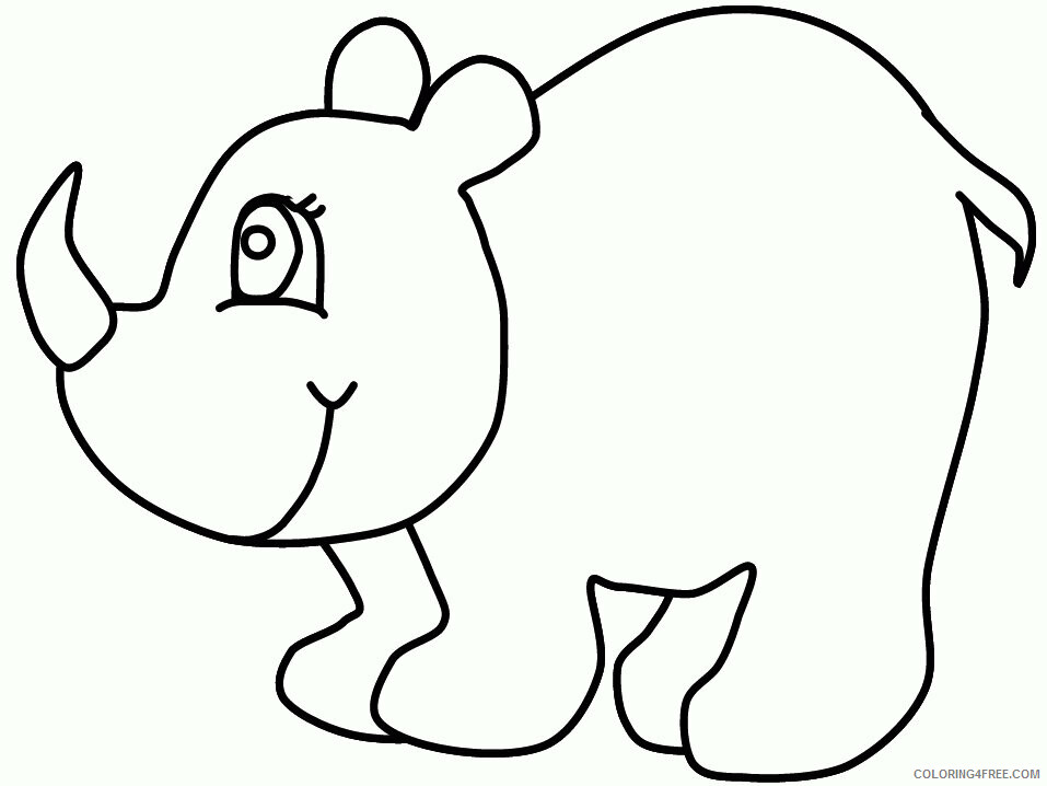 Rhino Coloring Sheets Animal Coloring Pages Printable 2021 3835 Coloring4free