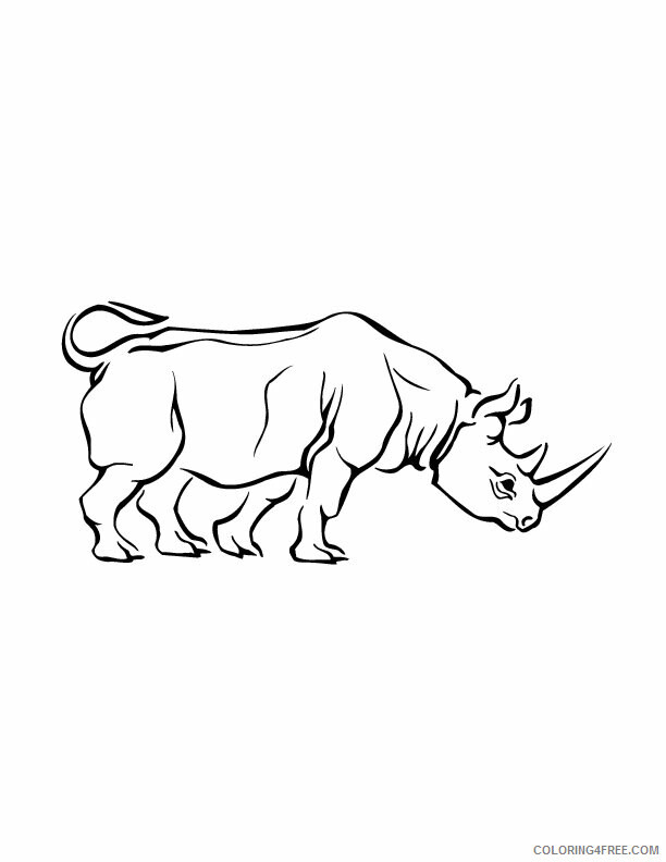 Rhino Coloring Sheets Animal Coloring Pages Printable 2021 3837 Coloring4free