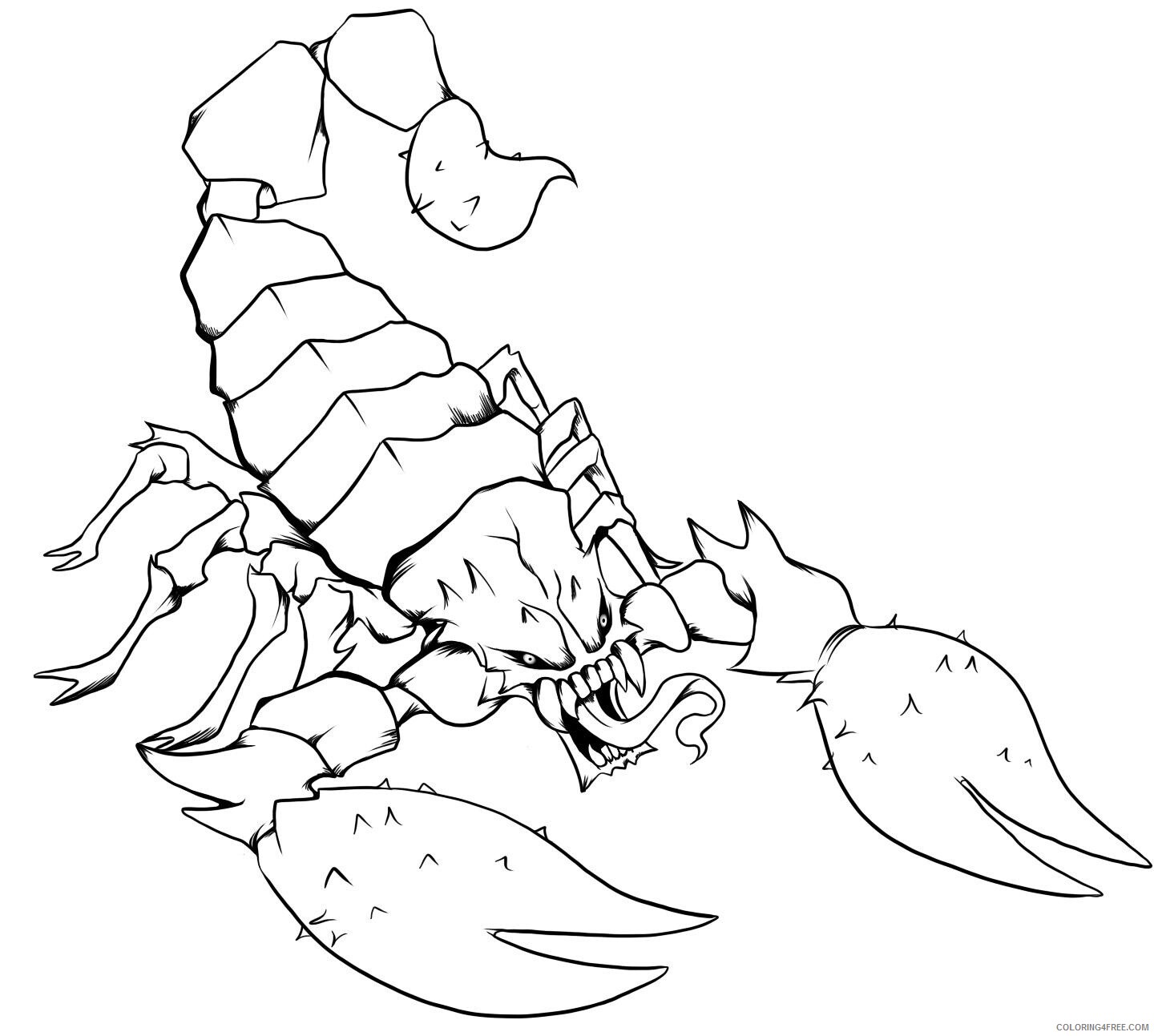 Scorpio Coloring Pages Animal Printable Sheets Scorpion Pictures 2021 4350 Coloring4free