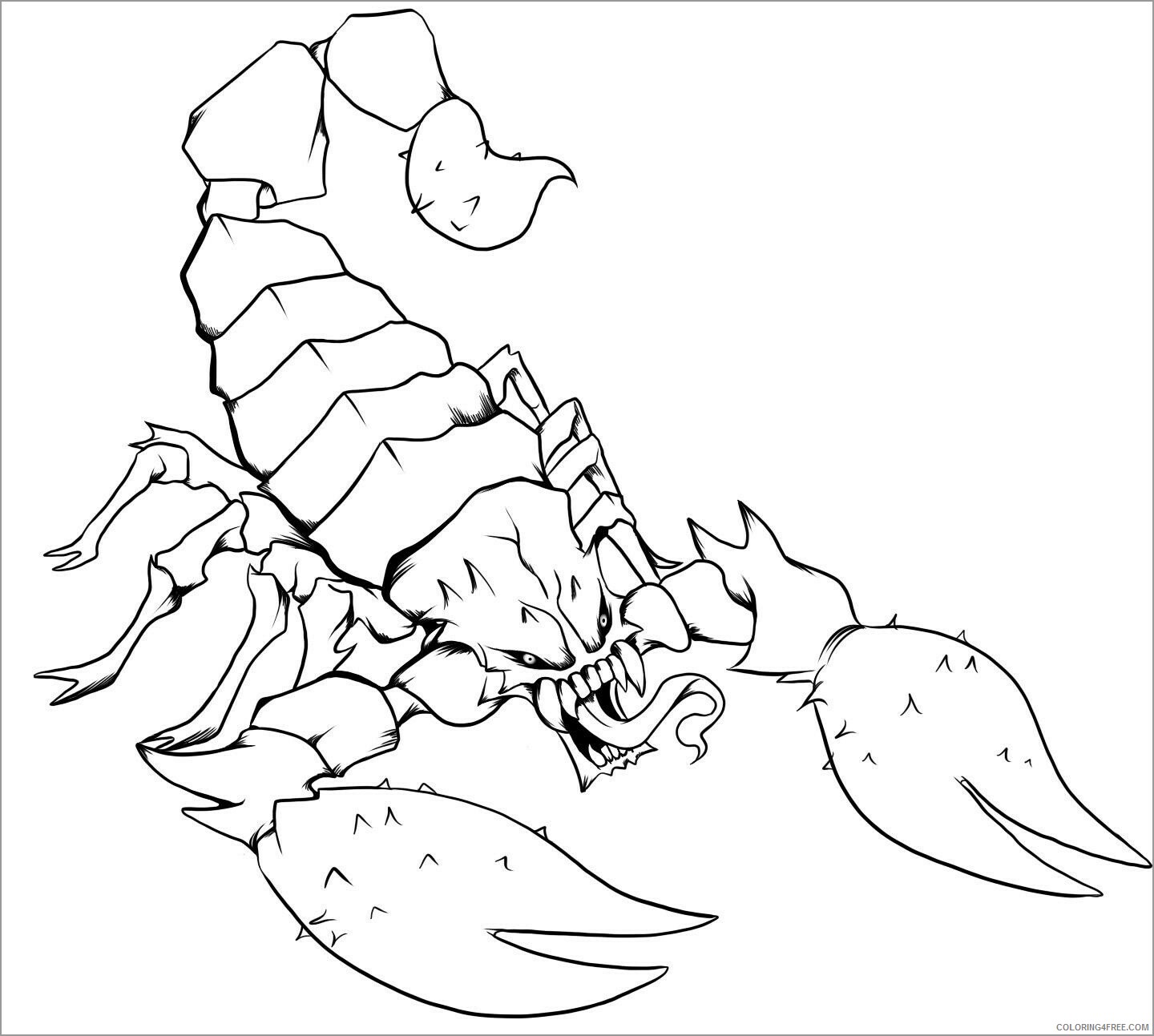 Scorpio Coloring Pages Animal Printable Sheets printable scorpio for kids 2021 Coloring4free