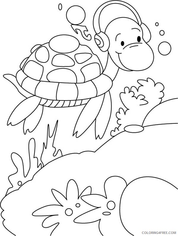 Sea Turtle Coloring Pages Animal Printable Sheets Free Sea Turtle 2021 4355 Coloring4free