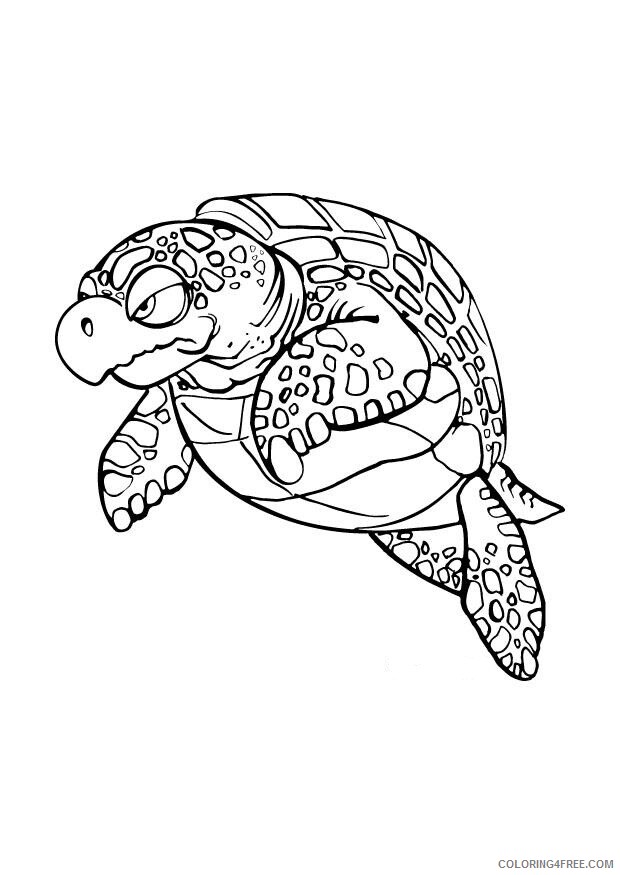 Sea Turtle Coloring Pages Animal Printable Sheets Green Sea Turtle 2021 4356 Coloring4free