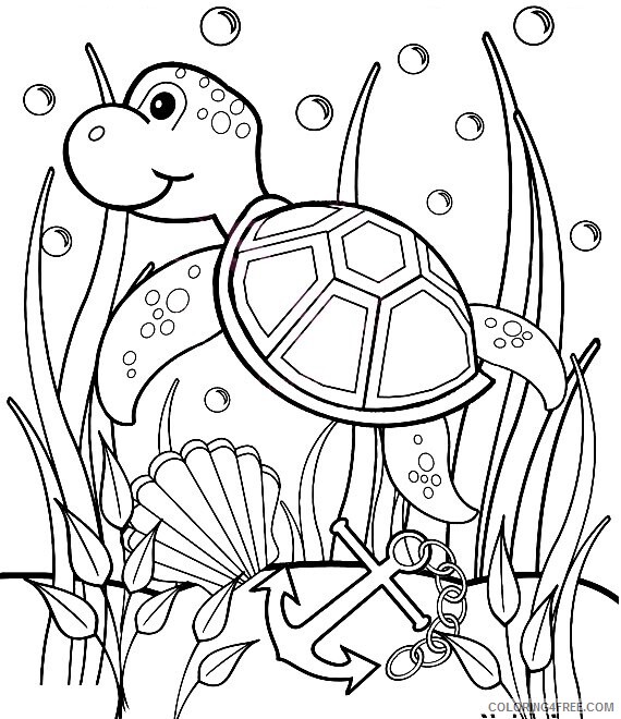 Sea Turtle Coloring Pages Animal Printable Sheets Sea Turtle 2021 4367 Coloring4free