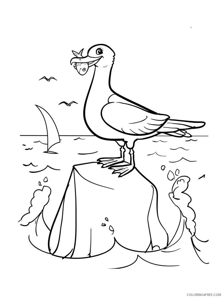 Seagulls Coloring Pages Animal Printable Sheets Seagulls birds 5 2021 4378 Coloring4free