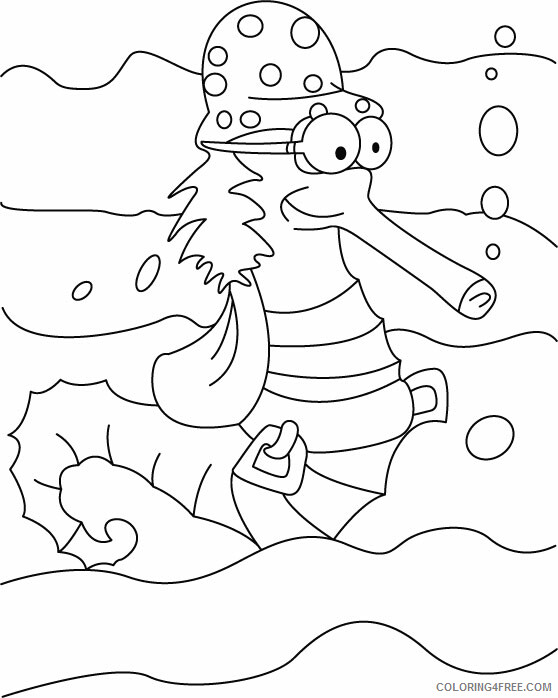 Seahorse Coloring Pages Animal Printable Sheets Printable Seahorse 2021 4391 Coloring4free